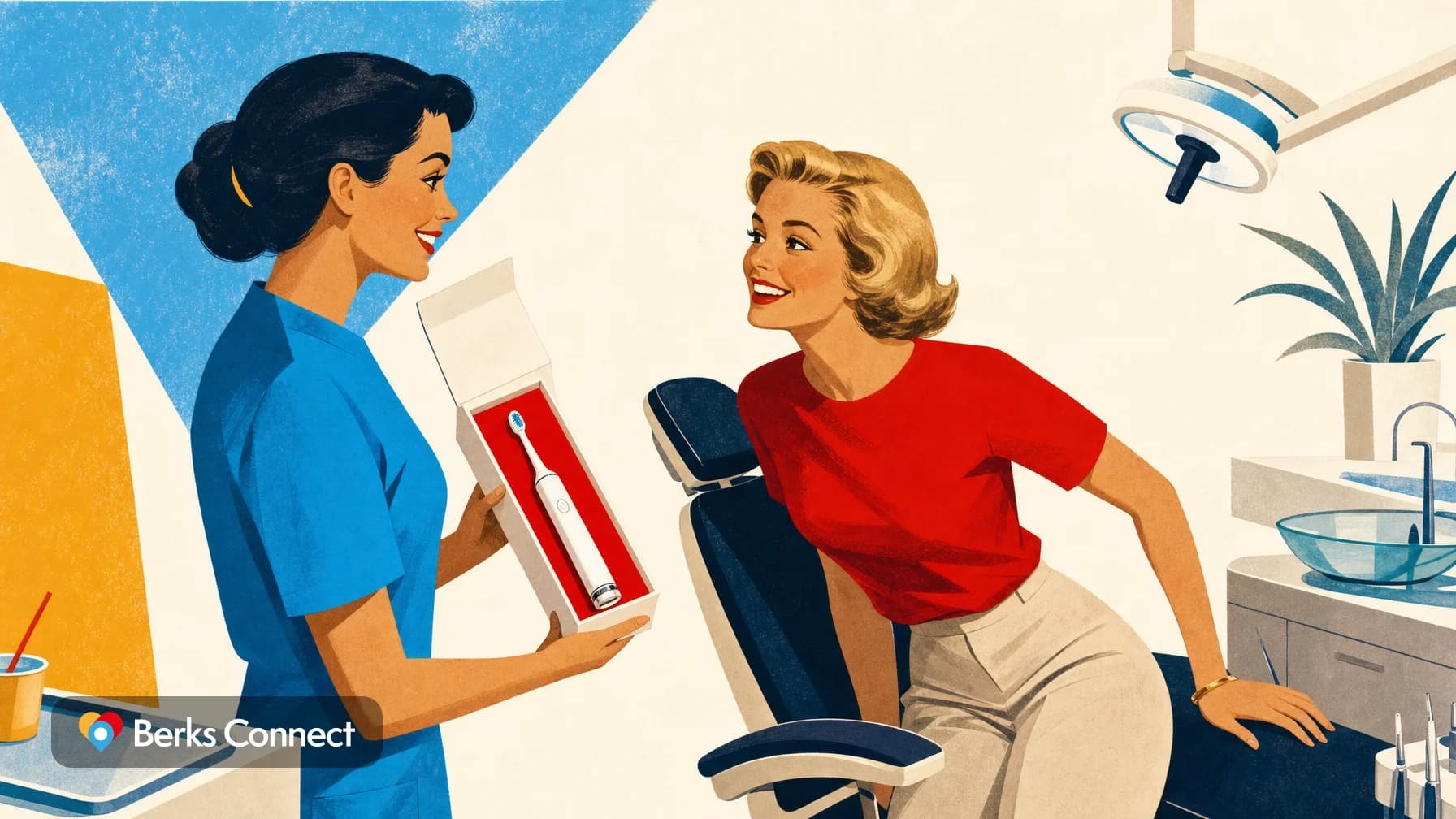 Free Oral-B power toothbrush after a new patient exam