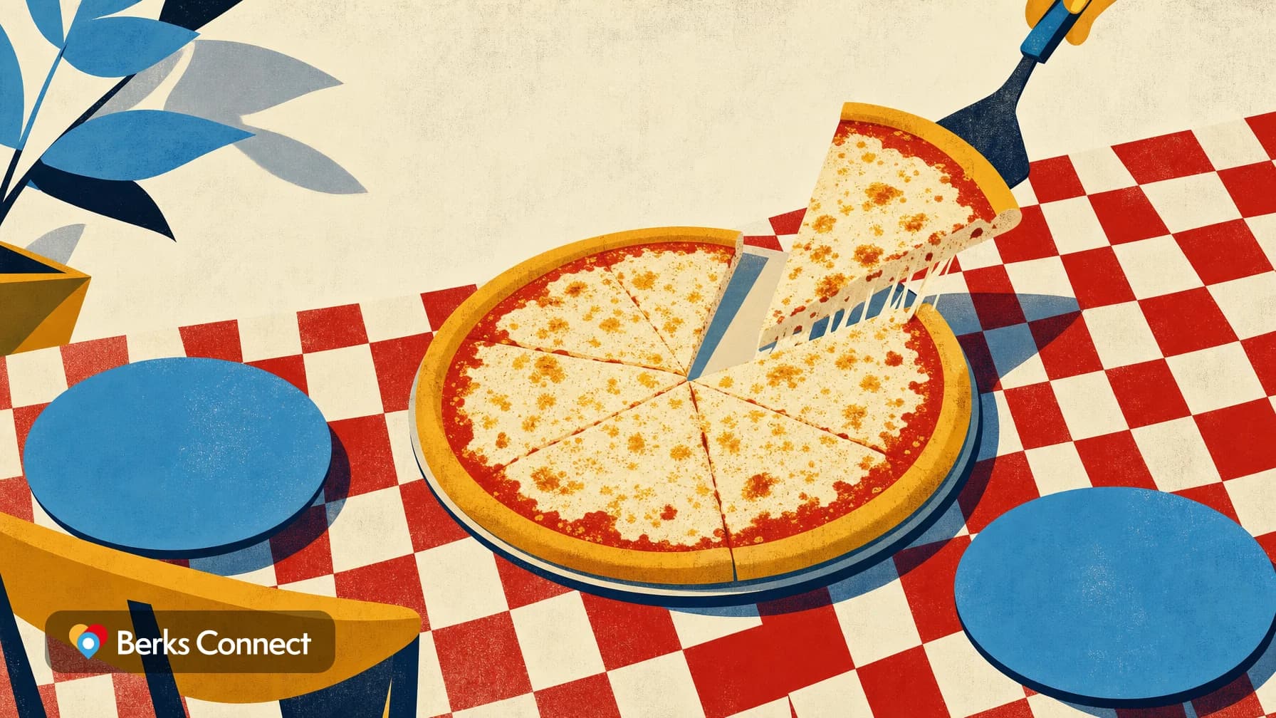 Large Round Cheese Pizza for $11.99 Monday and Tuesday