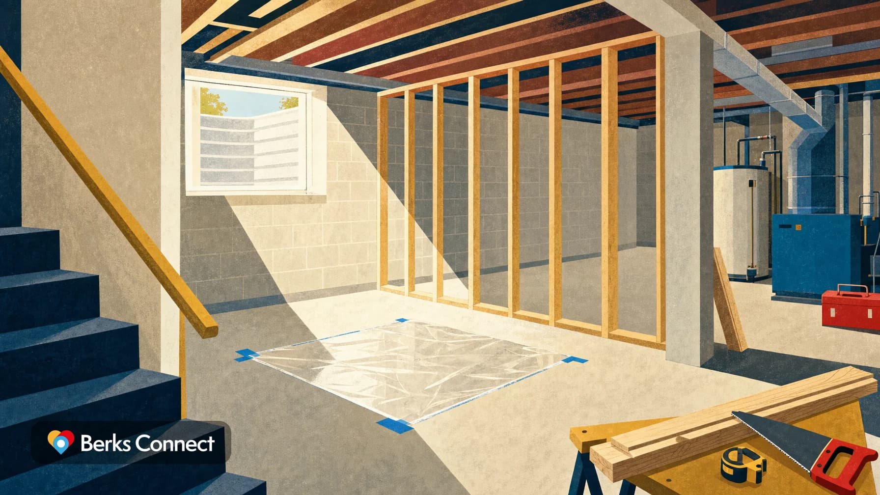 Finished Basement Cost in Berks: Egress, Moisture, Permits
