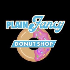Plain n Fancy Donut Shop logo