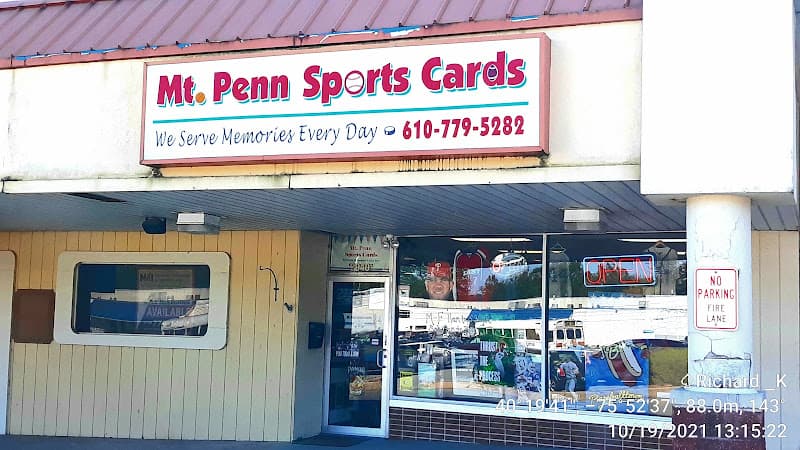 Mt. Penn Sports Cards We Serve Memories Every Day logo