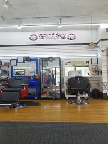 Father & son's barber shop Logo