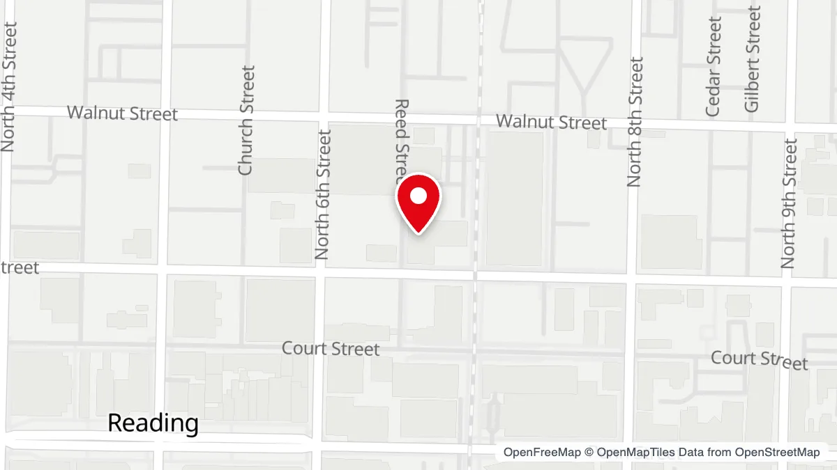 Reading YMCA on the BerksConnect map