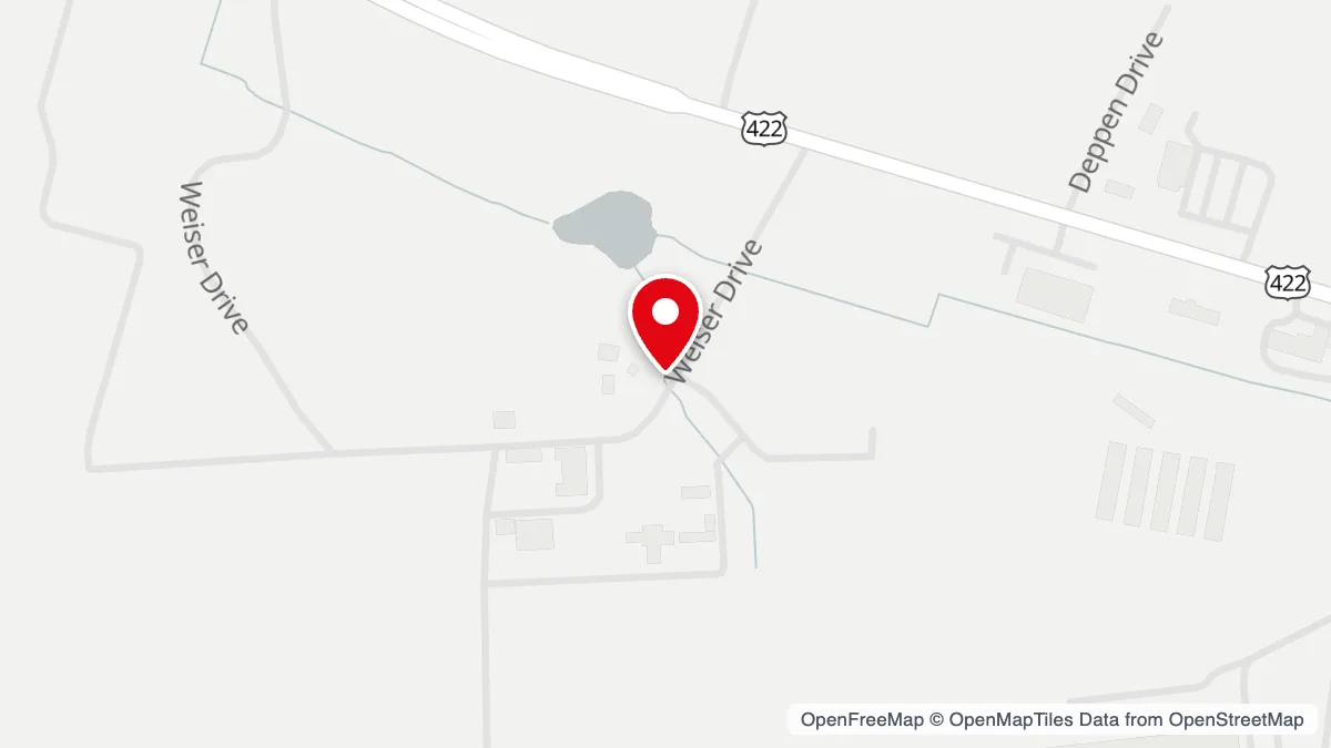 Conrad Weiser Homestead on the BerksConnect map