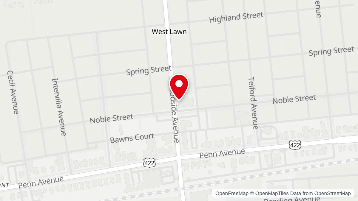 West Lawn-Wyomissing Hills Library on the BerksConnect map