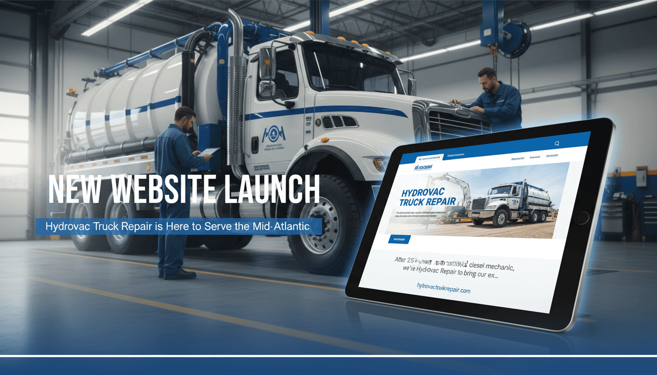 New Website Launch: Hydrovac Truck Repair is Here to Serve the Mid-Atlantic