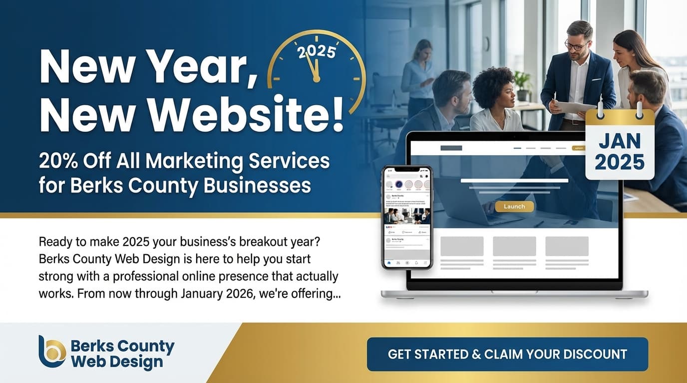 New Year, New Website! 20% Off All Marketing Services for Berks County Businesses