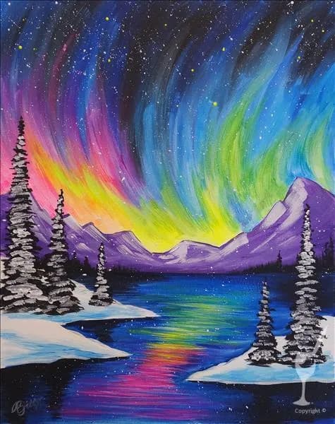 Blacklight Fun Blizzard Painting Class