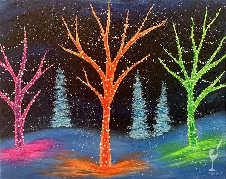 Blacklight Fun: Holiday Neon Lights Painting Class