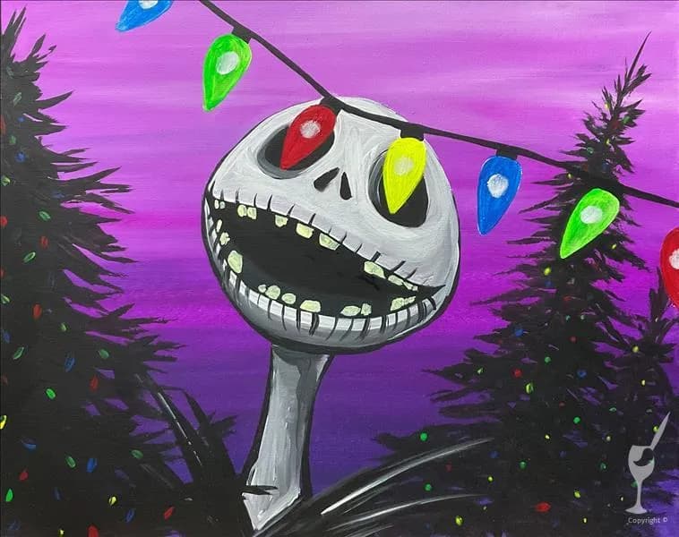 Jack's Christmas Blacklight Painting Class
