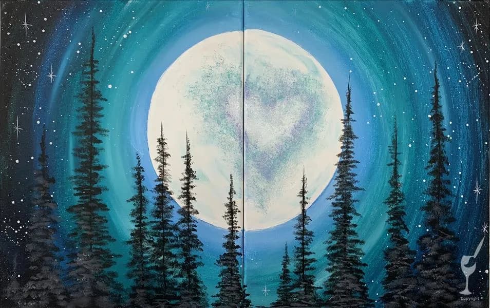 Image for Lovers Moon Set or Solo Painting Class