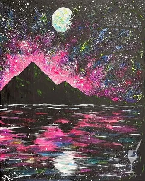Image for Mountain Glow Blacklight Painting Class