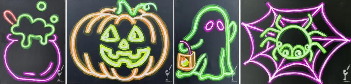 Image for Neon Halloween Blacklight Painting Workshop